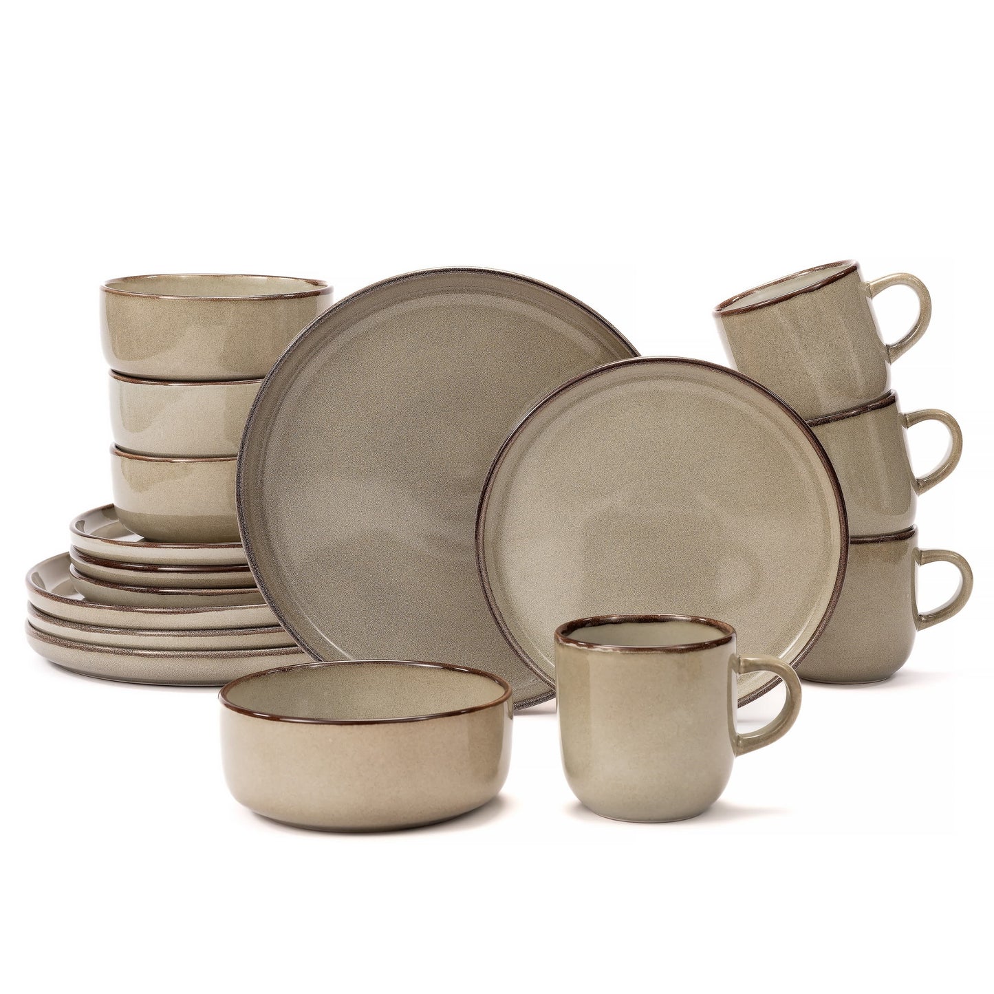 Otago Cappuccino 16-Piece Dinnerware Sets
