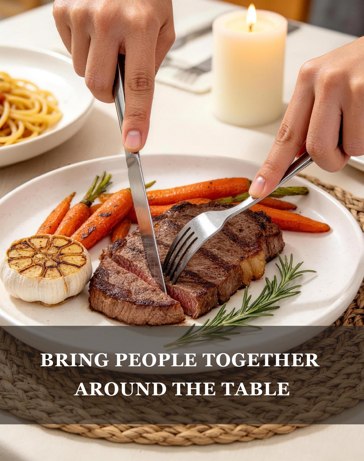 OTAGO 24-Piece Dinnerware Sets for 4, Ceramic Plates and Bowls Set with Partially Unglazed Base, Handcrafted Look, Stoneware Dishes Set for Kitchen, Dinner & Dining, Microwave & Dishwasher Safe