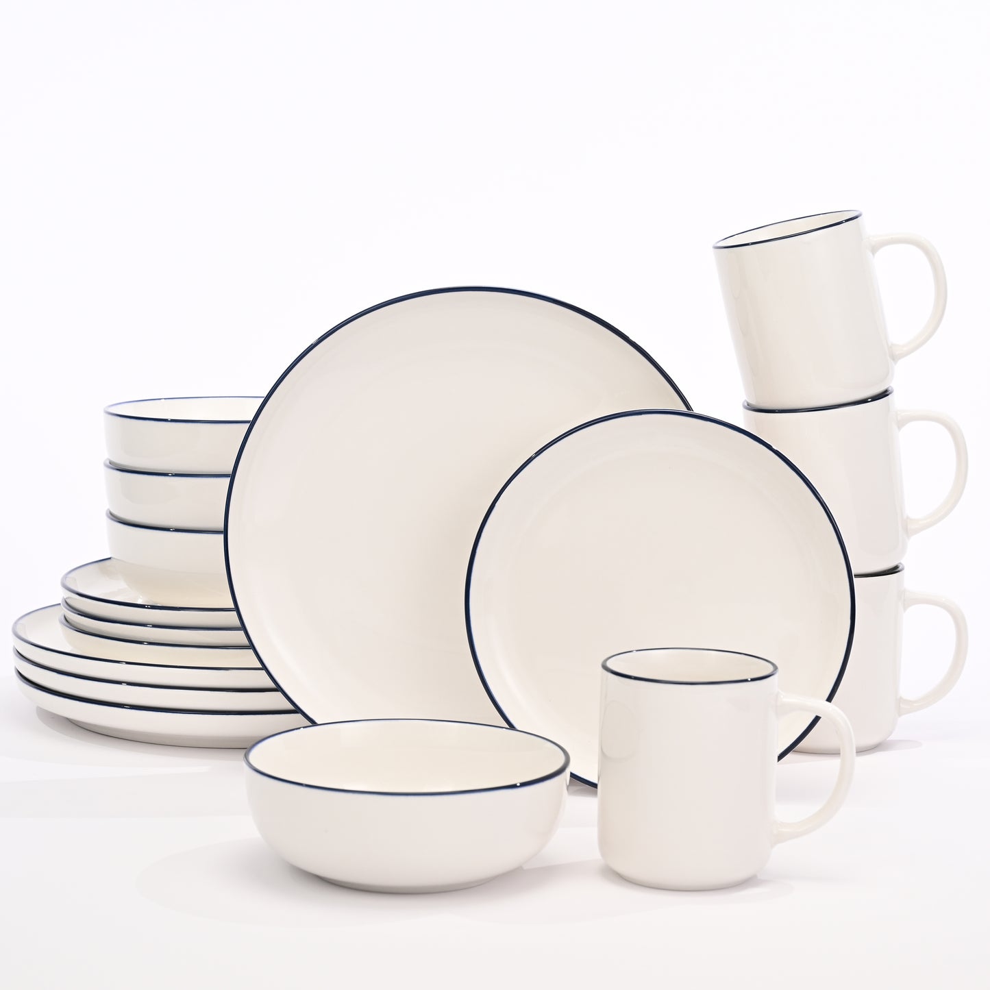 OTAGO Universe Pink 66-piece Dinnerware Set, Service for 12