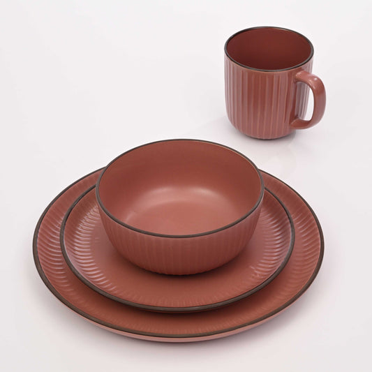 OTAGO Universe Green 66-piece Dinnerware Set, Service for 4
