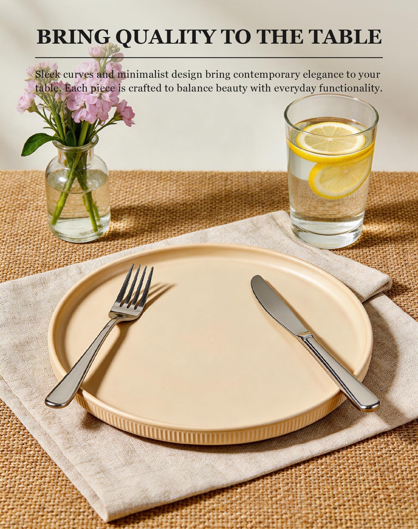 OTAGO Porcelain Plates Set Matte Reactive Black 8 Inch