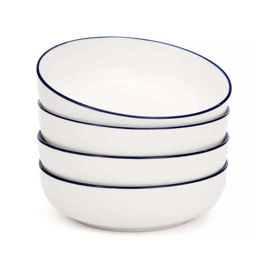 OTAGO Porcelain Large Bowl Set with Rim 4 PC and 6 PC