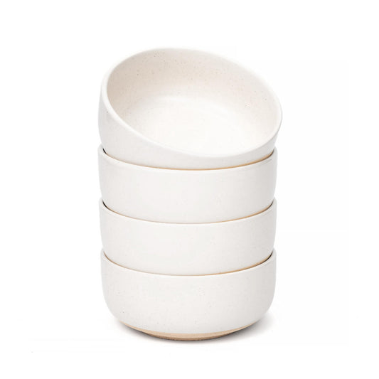 OTAGO 6" Ceramic Pasta Bowls, Stoneware Bowls Set of 4, Microwave & Dishwasher Safe Bowls with Rustic Underside for Pasta Salad