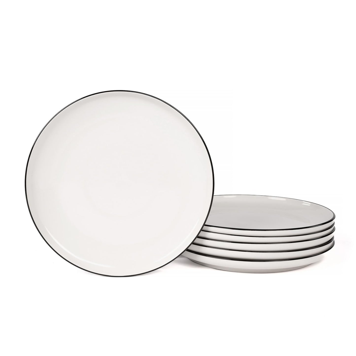 OTAGO Porcelain Plates with Rim Large 4PC and 6 PC