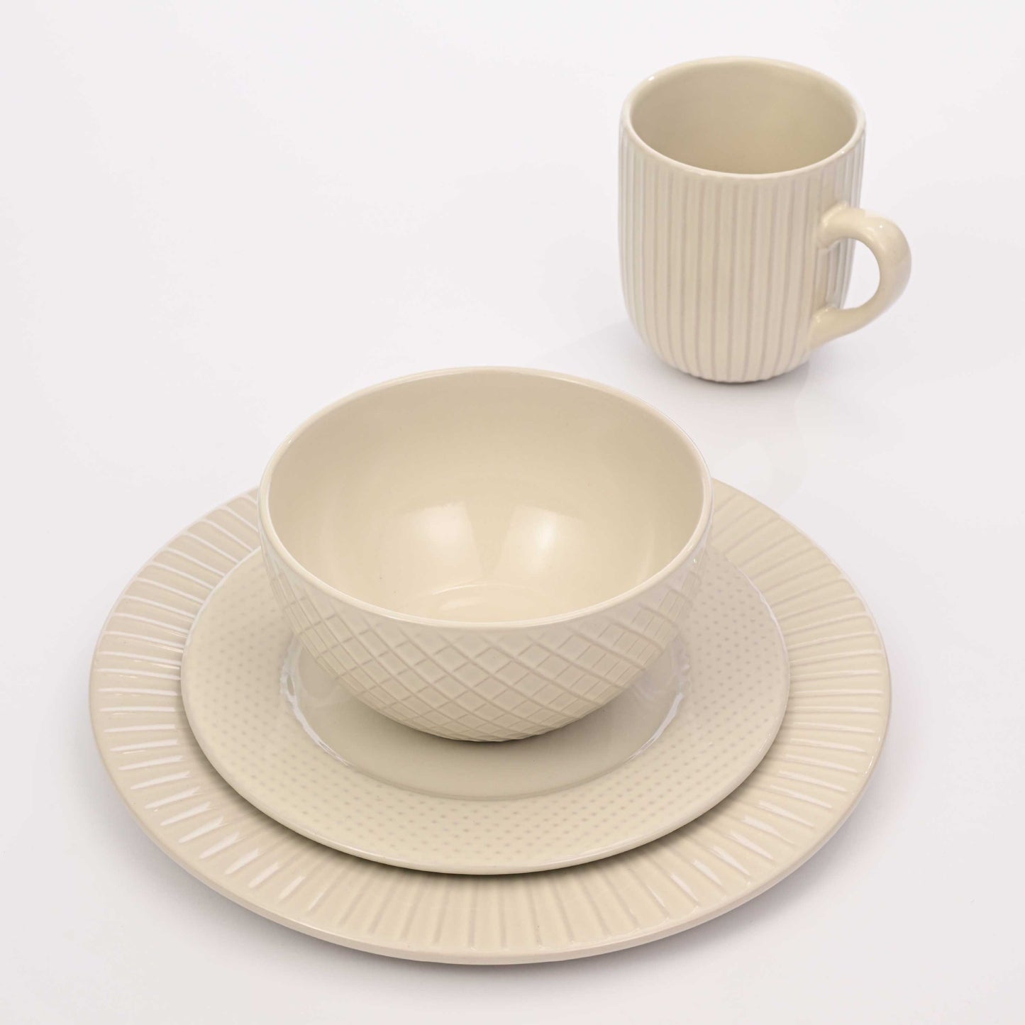 OTAGO Universe Green 66-piece Dinnerware Set, Service for 4