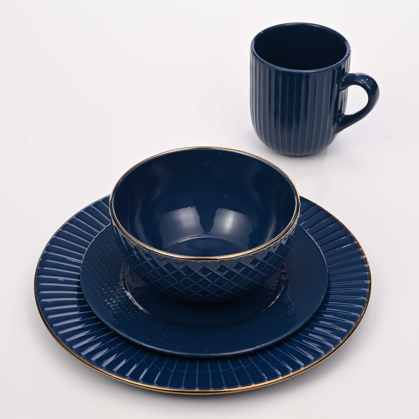 OTAGO Universe Green 66-piece Dinnerware Set, Service for 4
