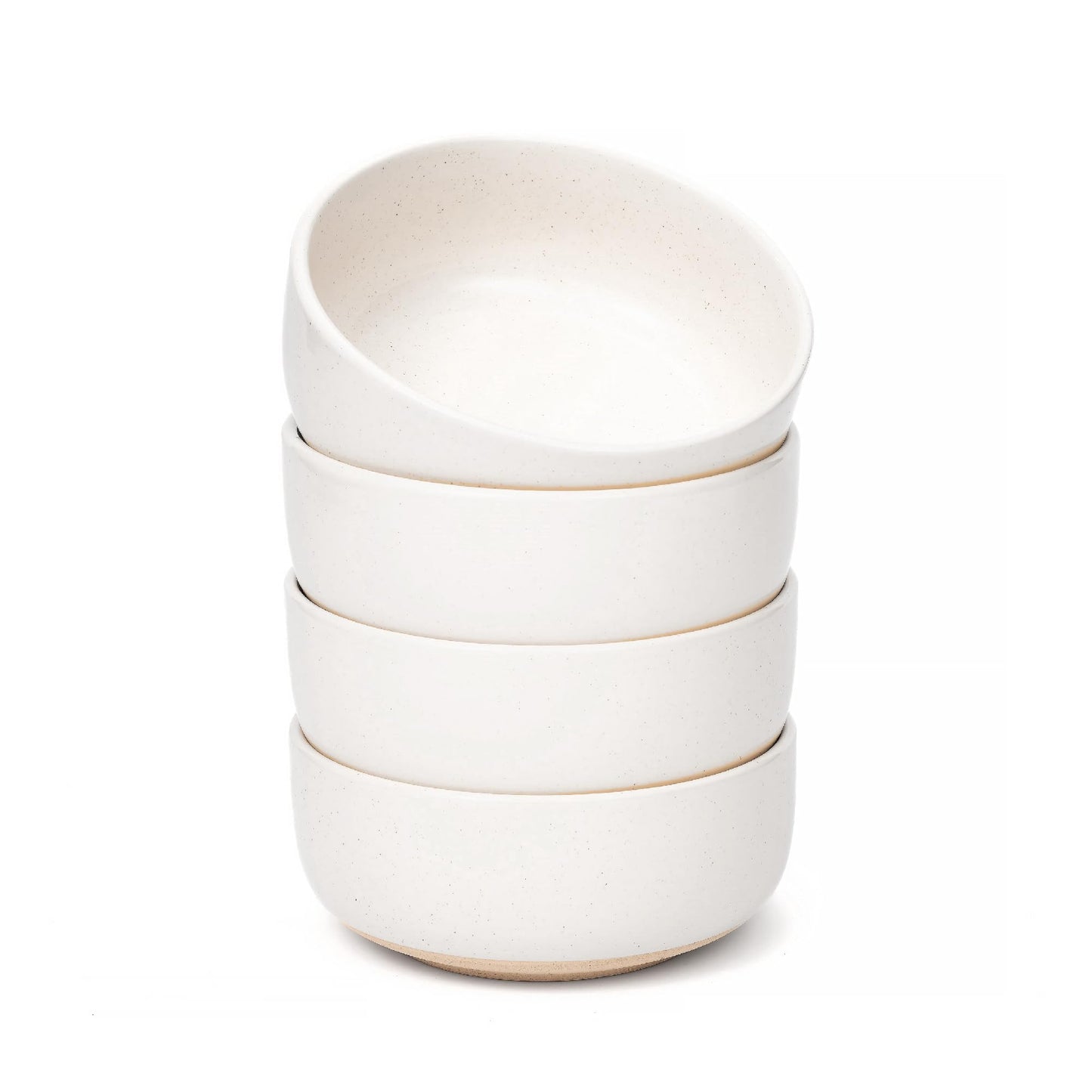 OTAGO 6" Ceramic Pasta Bowls, Stoneware Bowls Set of 4, Microwave & Dishwasher Safe Bowls with Rustic Underside for Pasta Salad