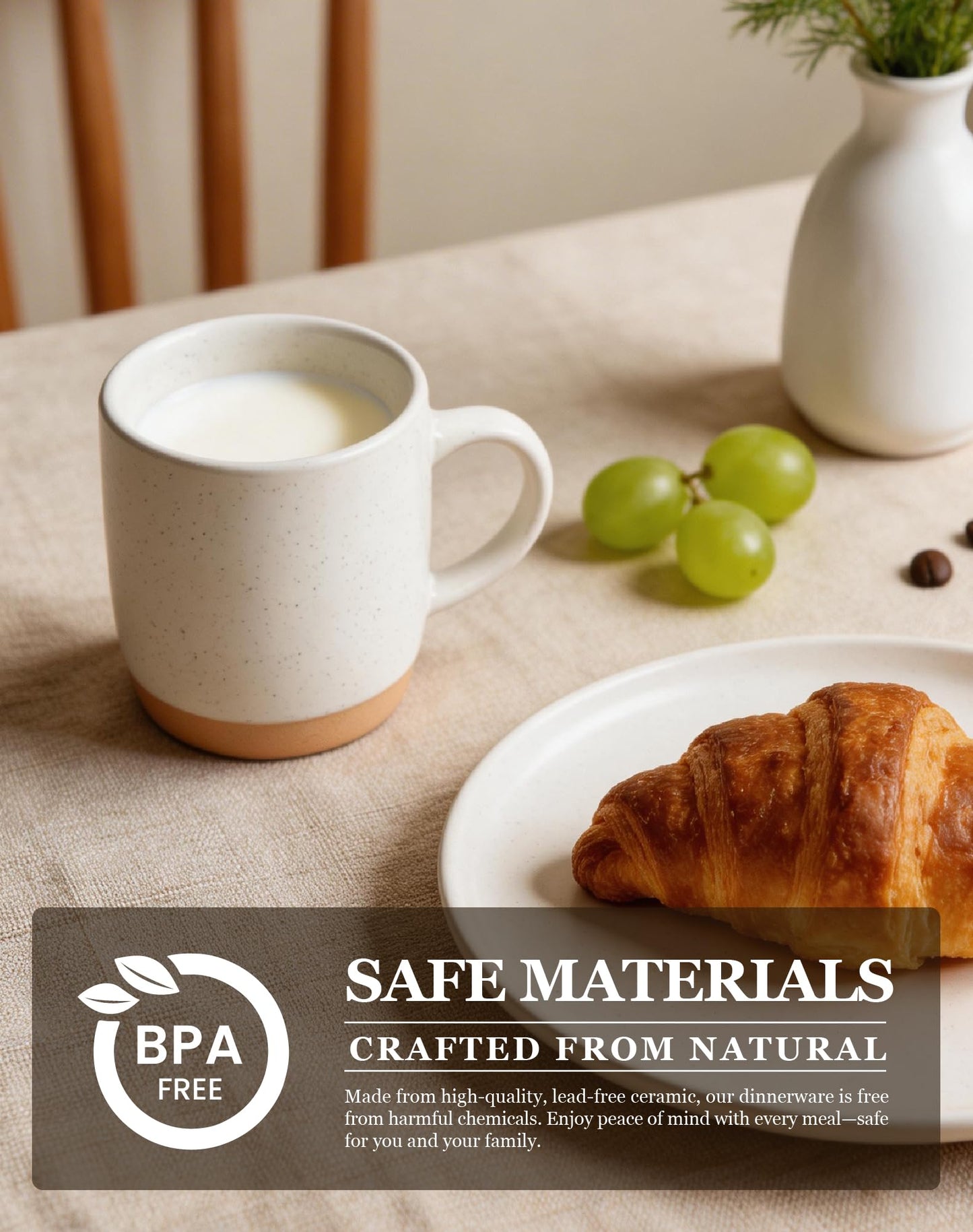 OTAGO Porcelain Cup Set Partially Unglazed Base
