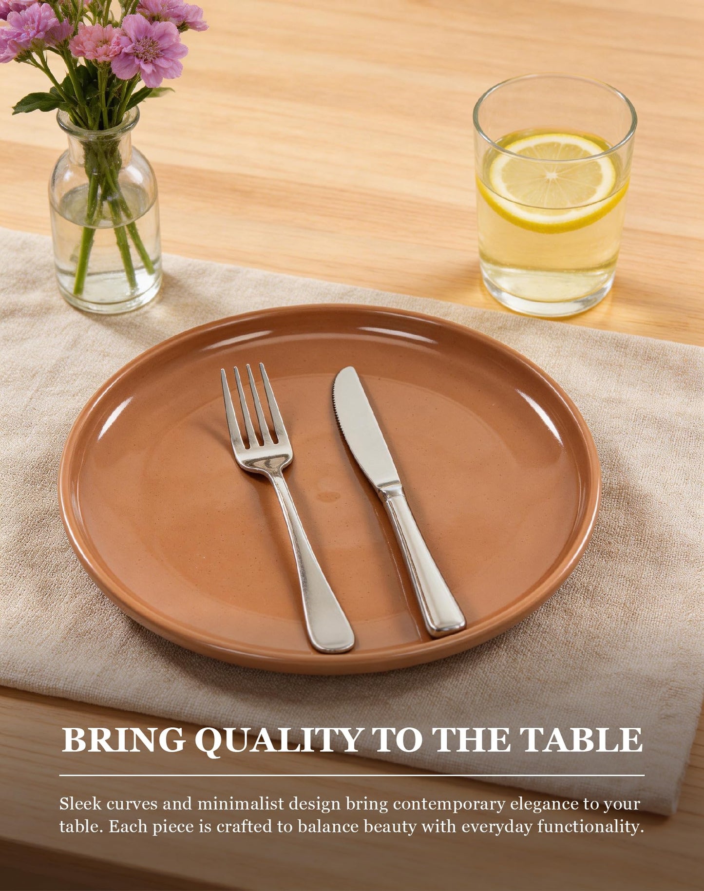 OTAGO Porcelain Medium Plates Set Partially Unglazed 4 PC and 6 PC