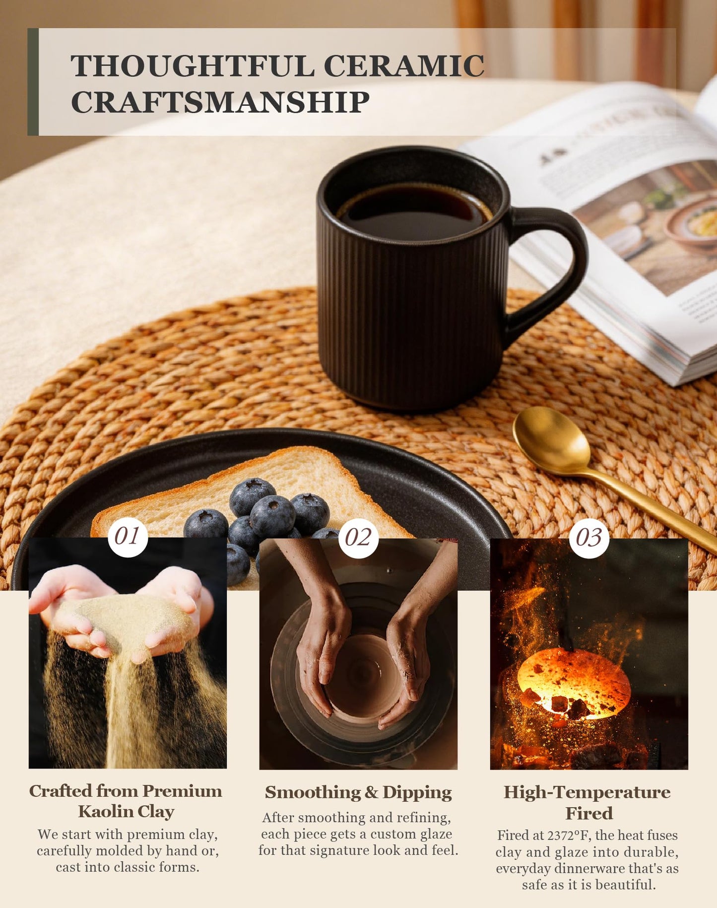 OTAGO Porcelain Cup Set Matte Reactive