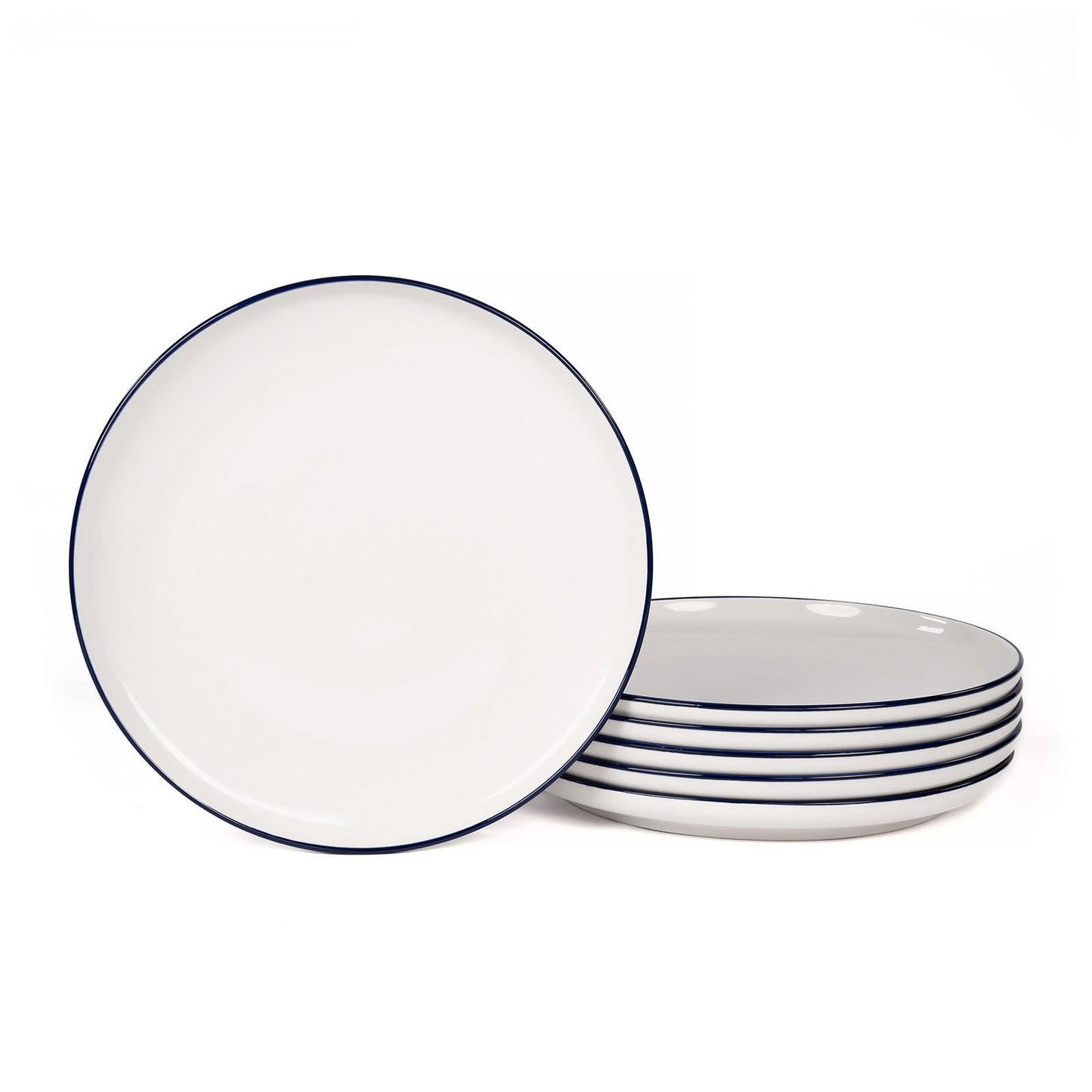 OTAGO Porcelain Plates with Rim Large 4PC and 6 PC