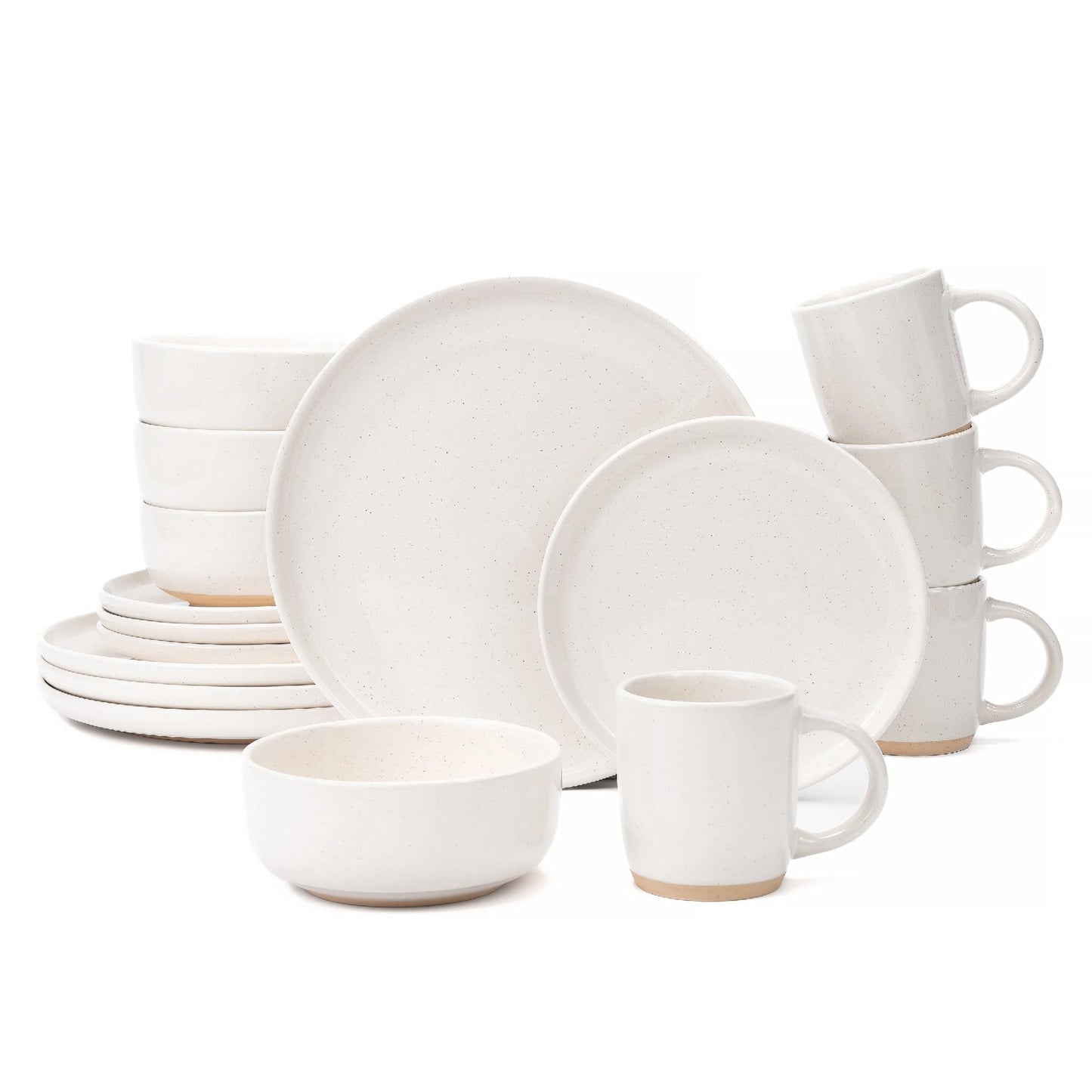 OTAGO 24-Piece Dinnerware Sets Partially Unglazed Base