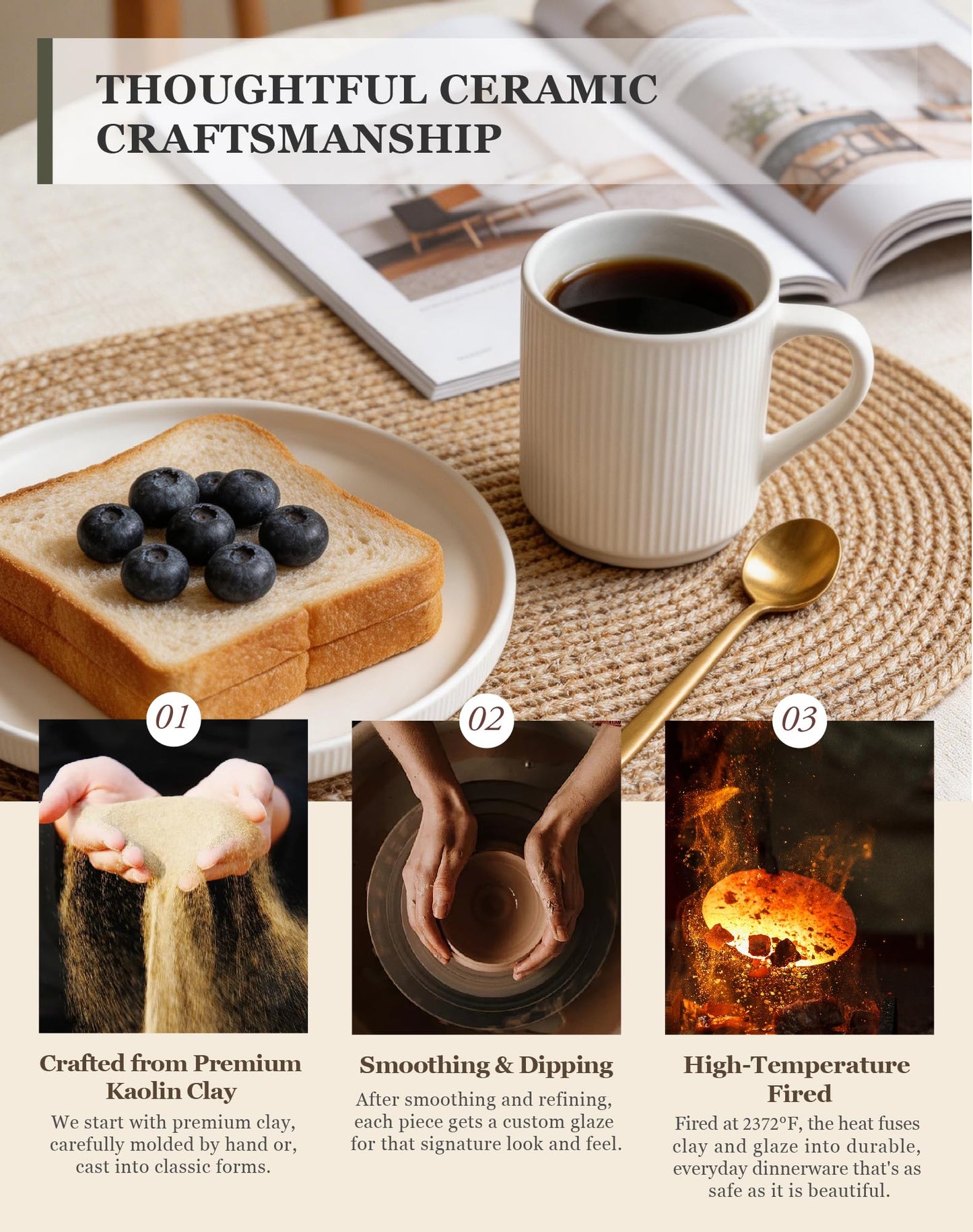 OTAGO Porcelain Cup Set Matte Reactive