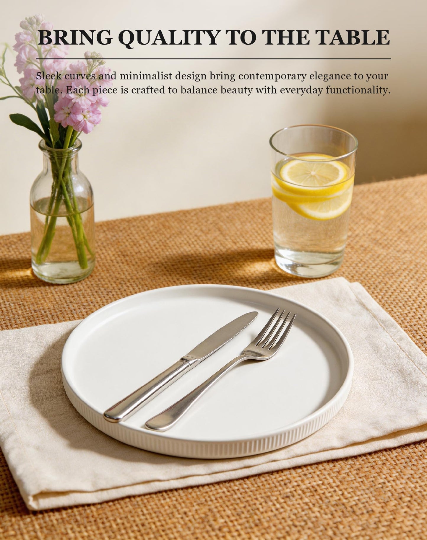 OTAGO Porcelain Plates Set Matte Reactive Black 8 Inch
