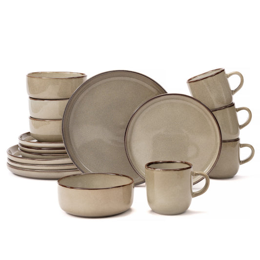 Otago Cappuccino 16-Piece Dinnerware Sets