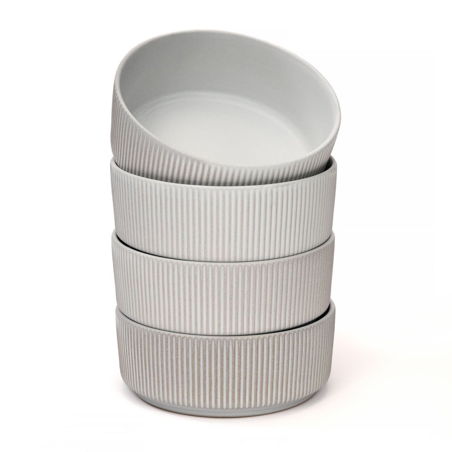 Otago Matte White 4-Piece Bowls Set