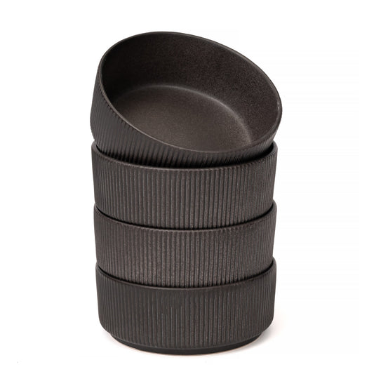 Otago Matte Black 4-Piece Bowls Set