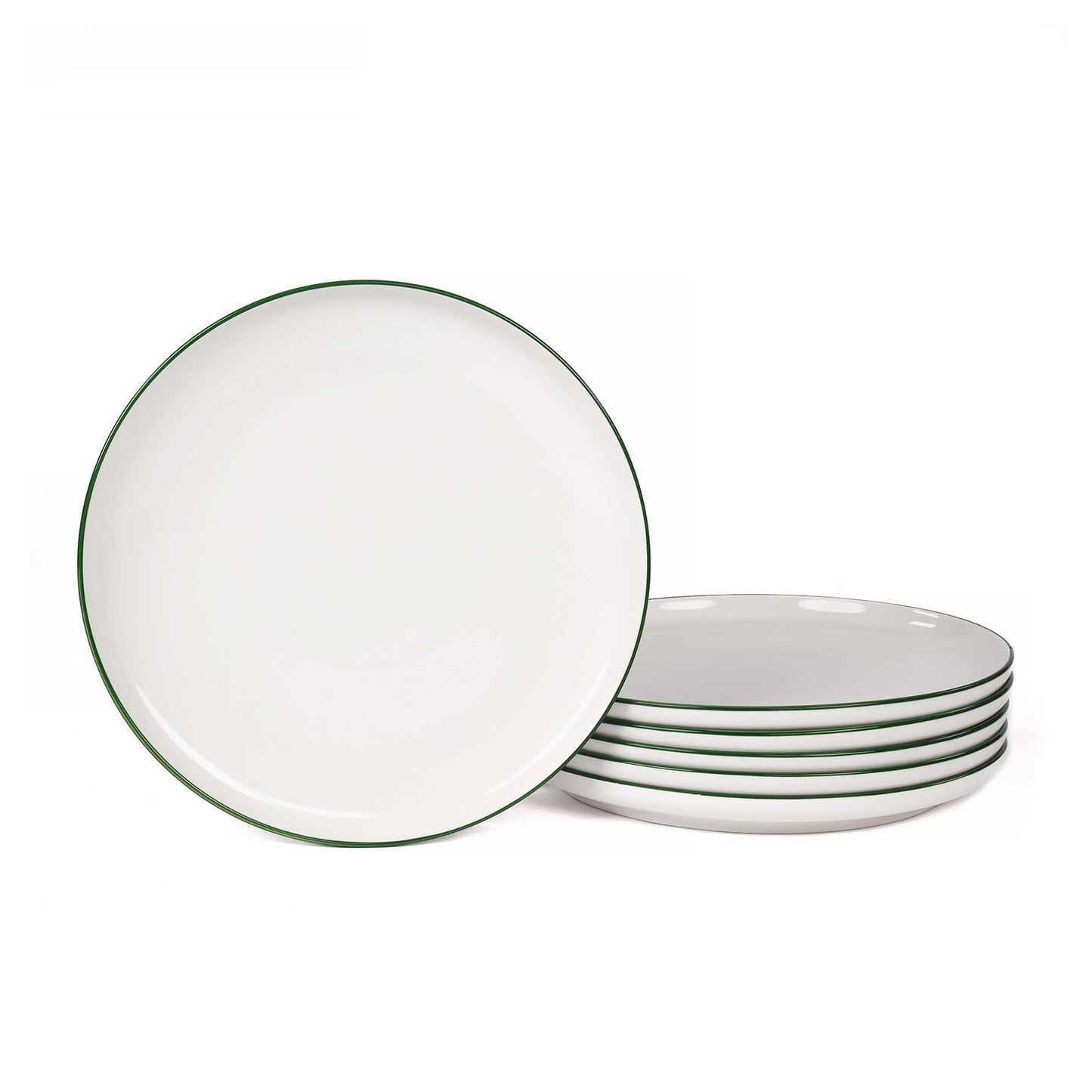 OTAGO Porcelain Plates with Rim Large 4PC and 6 PC