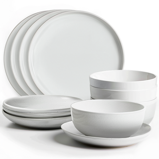 OTAGO Universe Grey 66-piece Dinnerware Set, Service for 12