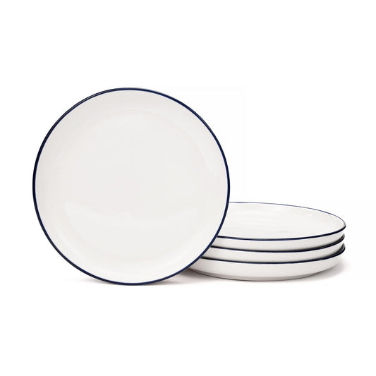OTAGO Porcelain Medium Plates Set with Rim 4 PC and 6 PC