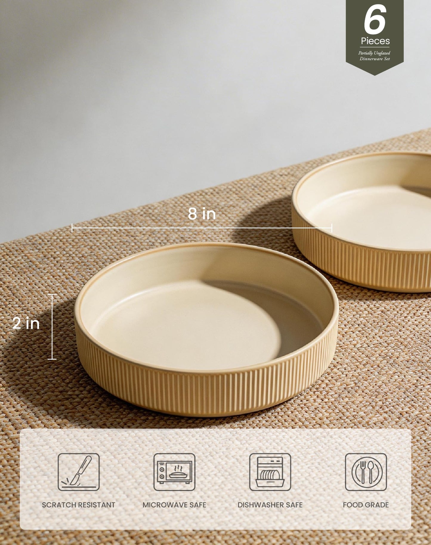 OTAGO Porcelain Large Bowl Set Matte Reactive 4 PC and 6 PC