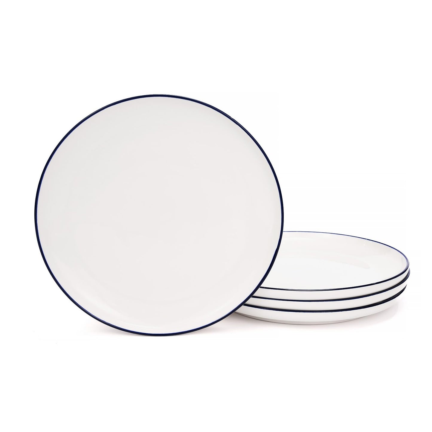OTAGO Porcelain Plates with Rim Large 4PC and 6 PC