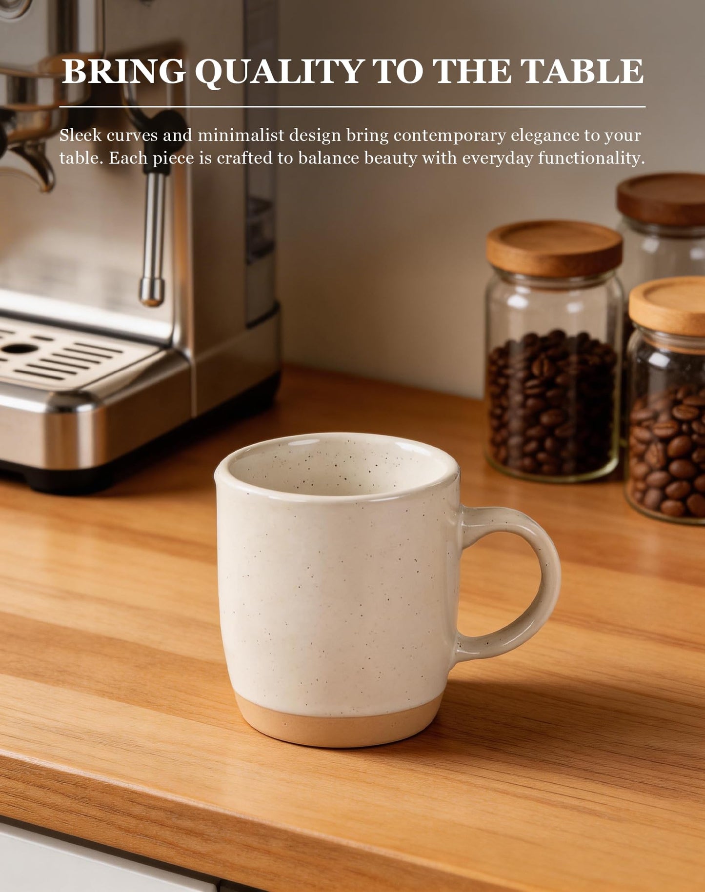 OTAGO Porcelain Cup Set Partially Unglazed Base