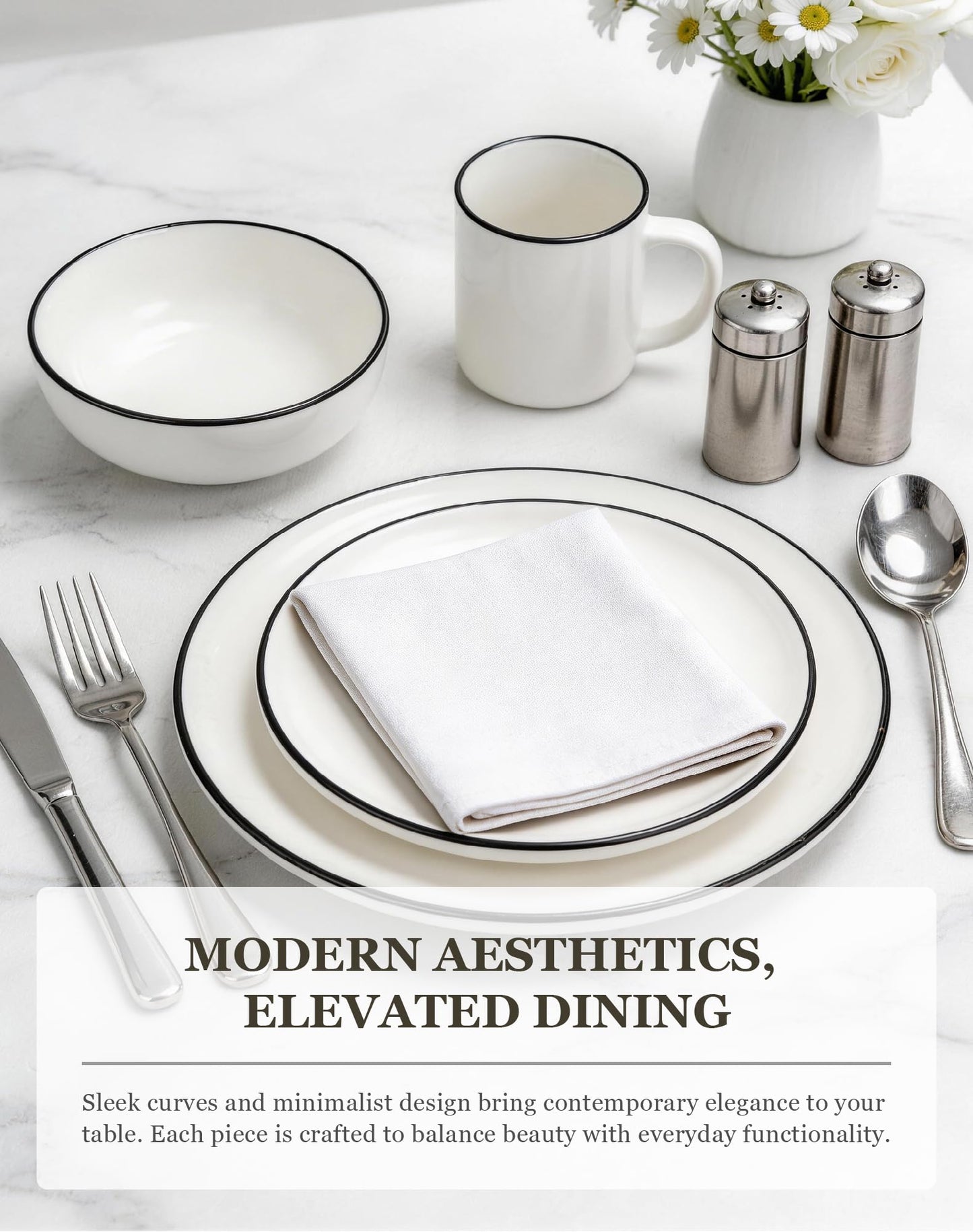OTAGO Porcelain Dinnerware Set wit Cup 16 PC and 24 PC