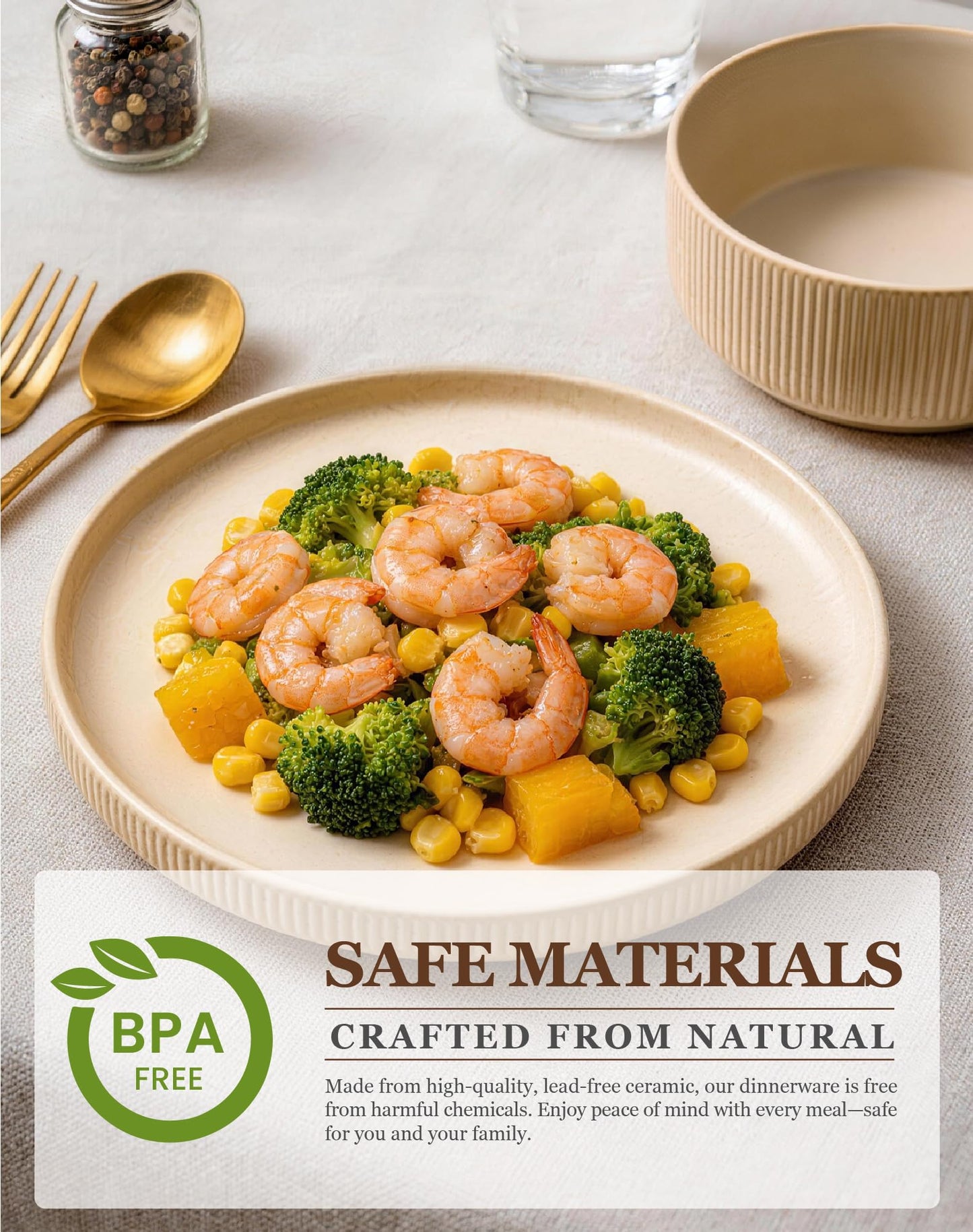 OTAGO Stoneware Dinnerware Set Matte Reactive, Microwave & Dishwasher Safe, for Kitchen, Dinner & Dining