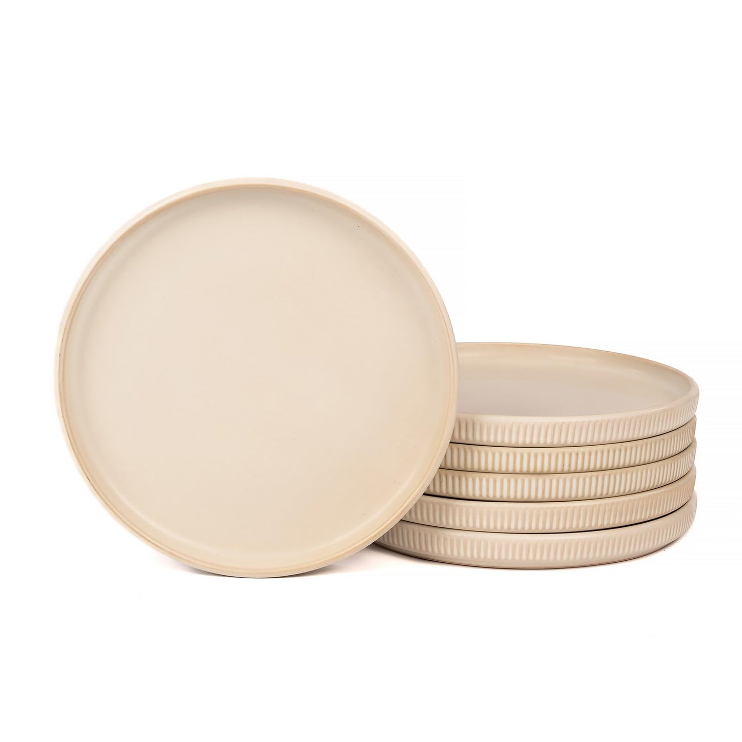 OTAGO Porcelain Plates Set Matte Reactive Black 8 Inch